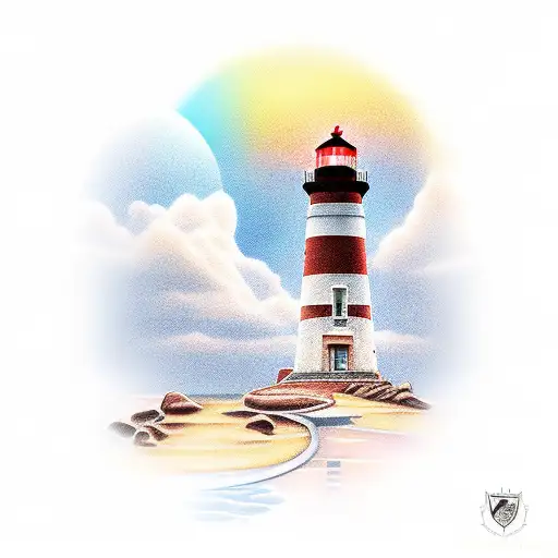A Lighthouse Shining A Path