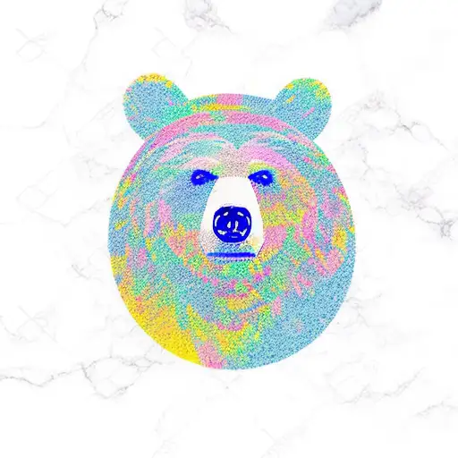 A Bear Walking On A Stone Beach Against The Background Of Mountains