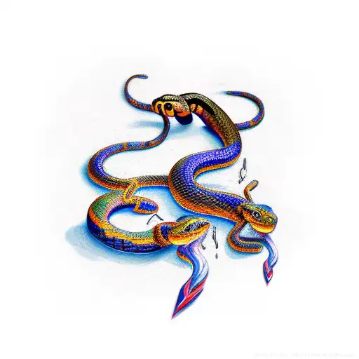 Snake With Trishula