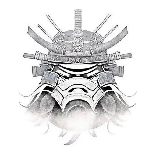 Samurai Helmet With Oni Mask