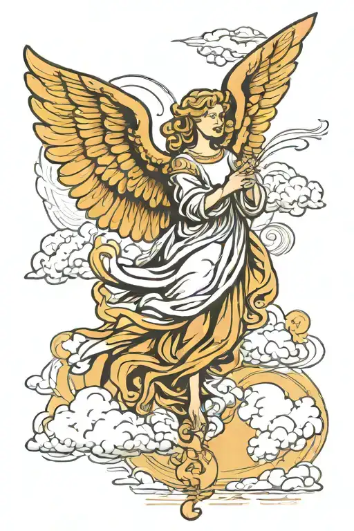 Guardian Angel Watching Sky