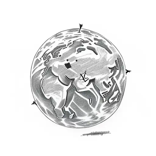 Atlas Holding The Earth Up While Demons Claw At His Legs Trying To Bring Him Down