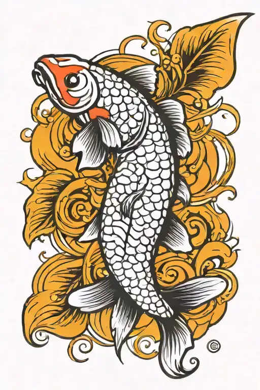 Carpa Koi Fish Swimming