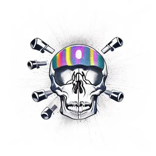 Skull With Bullets
