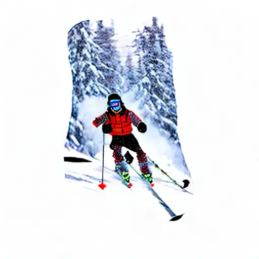 A Skier On A Snowy Mountain