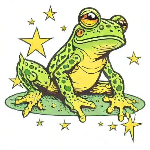 Frog Watching The Stars