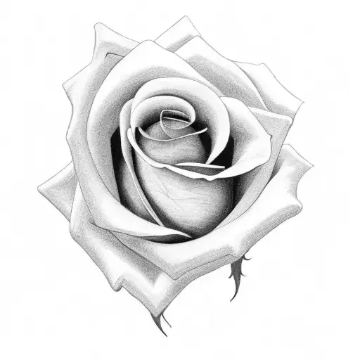 Rose With Stem That Says Family