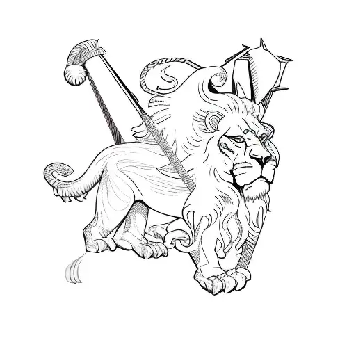 A Scottish Lion Sharp Jagged