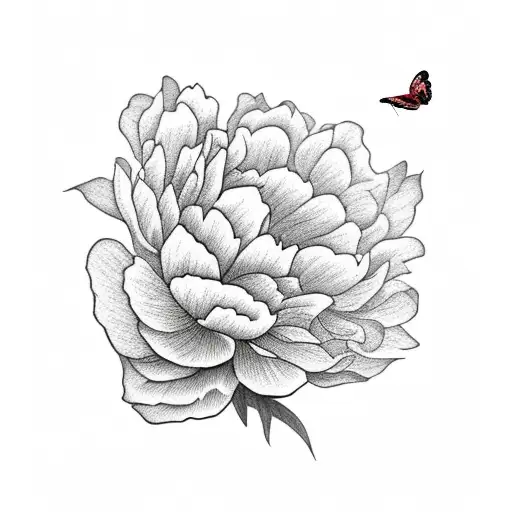Lion Peony Butterfly