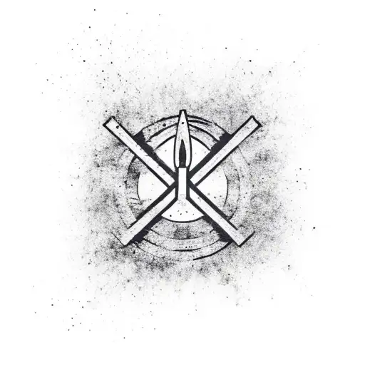 Anarchy Symbol Made From Guns