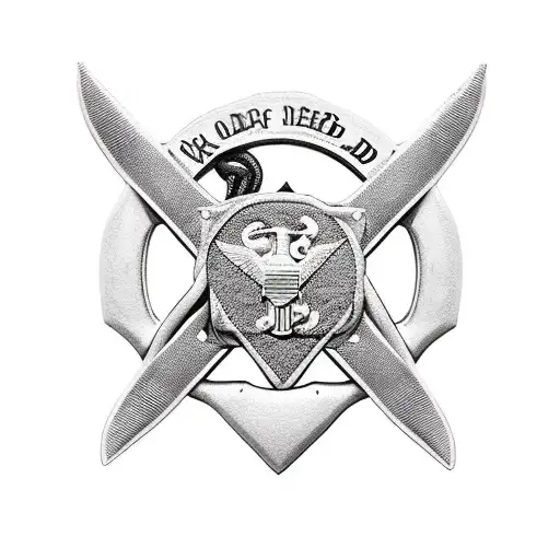 Ka Bar With Banner Saying Old Not Dead With A Usmc Eagle Globe And Anchor In Backroind