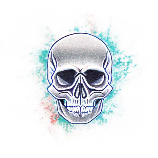 Skull Amd Car Engine