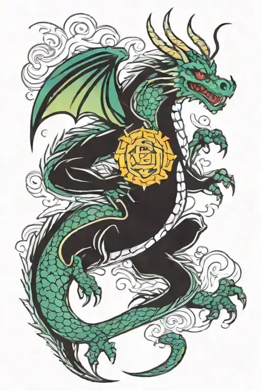 Dragon Surrounding A Name