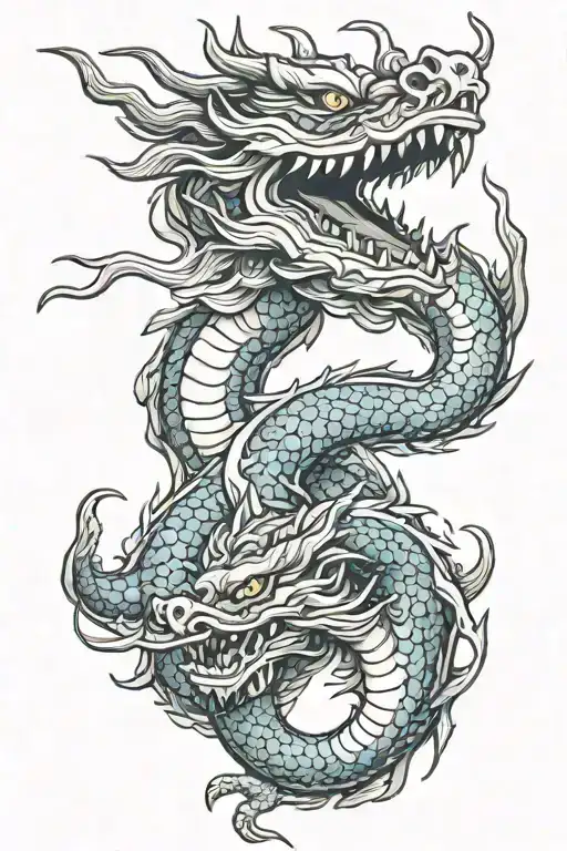 Long Chinese Dragon Straight