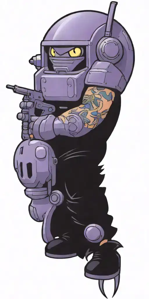 A New-school Tattoo Featuring A Mashup Of Different Video Game Characters