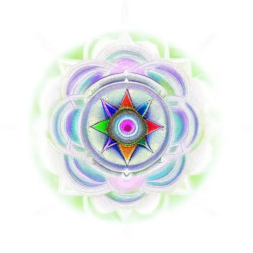 Chakra Symbols Forming A Mandala Design