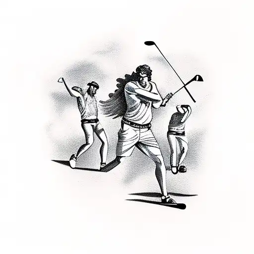 Greek Gods Playing Golf