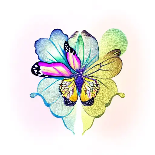 Butterflies And Orchid