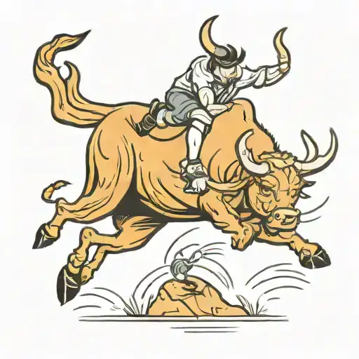 Man Doing A Backflip Over A Bull