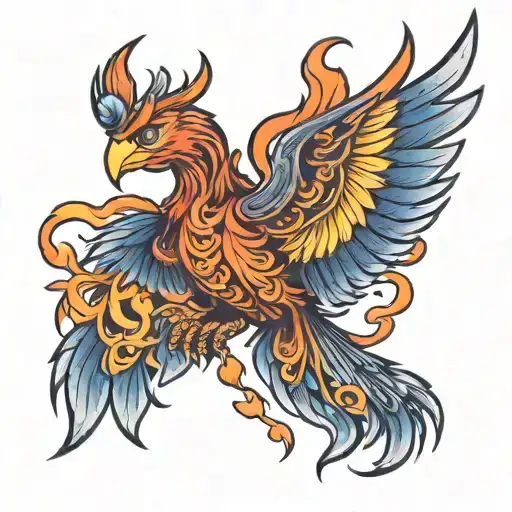Phoenix On Fire Bird