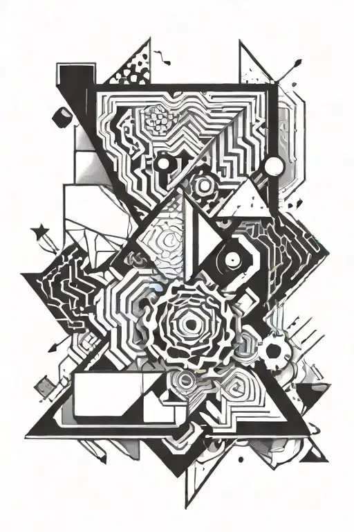 Wild Abstract Geometric 3D Pattern