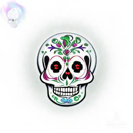 Sugar Skull Cupcake Weed Rockabilly