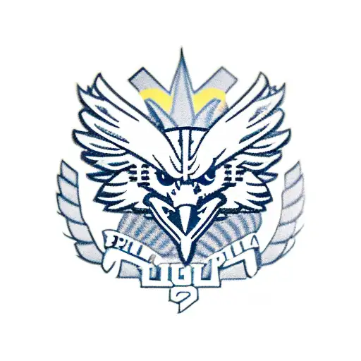 Blink 182 Smiley Logo Mixed With Philadelphia Eagle And Philadelphia Phillies Logo Tattoo