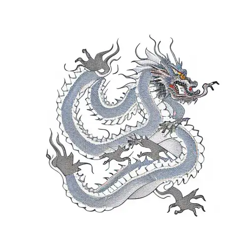 The Tail Of A Chinese Dragon Turning Into A Sheet Music