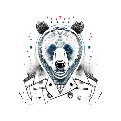 Bear Wearing Harley Davidison Jacket