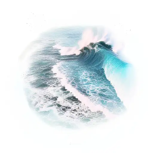 Ocean Wave With Beach