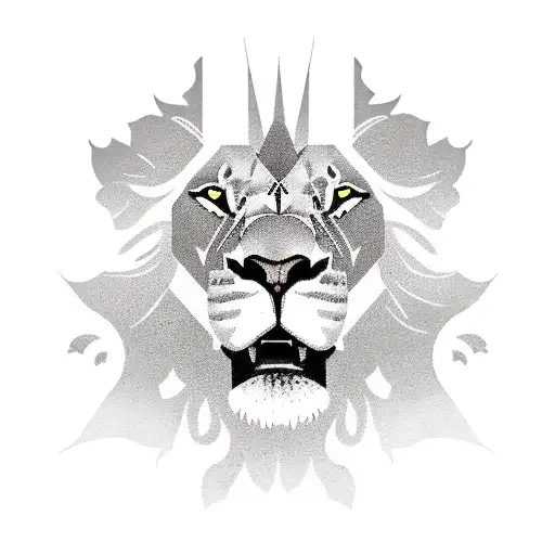 A Surreal Scene Of A Lion Exploring A Mysterious Retail Store Filled With Overthinking Symbols