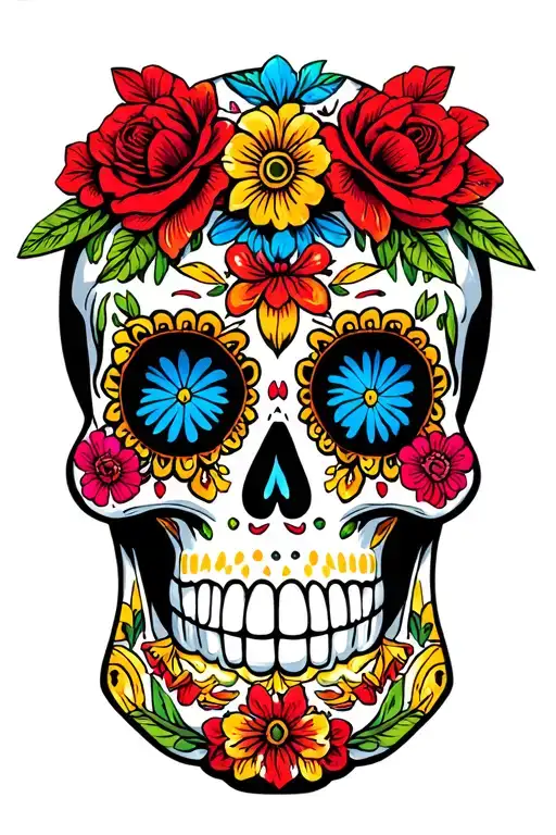 Sugar Skull Colombia And Uk Themes Including Cultural Symbols