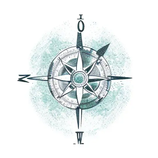 Small Grassy Spot With A Small Ancient Sea Compass Surrounded By Tree Roots