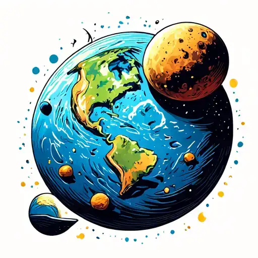 Astraunot On Moon Looking At Earth