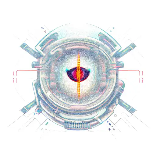 A Cyberpunk Charachter With 3 Eye On Left Side