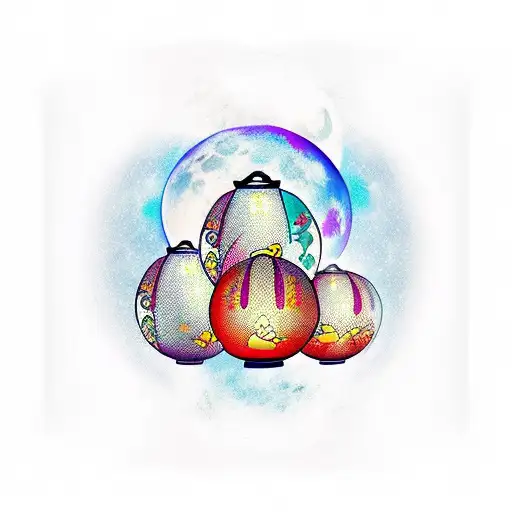 Moon With Lanterns