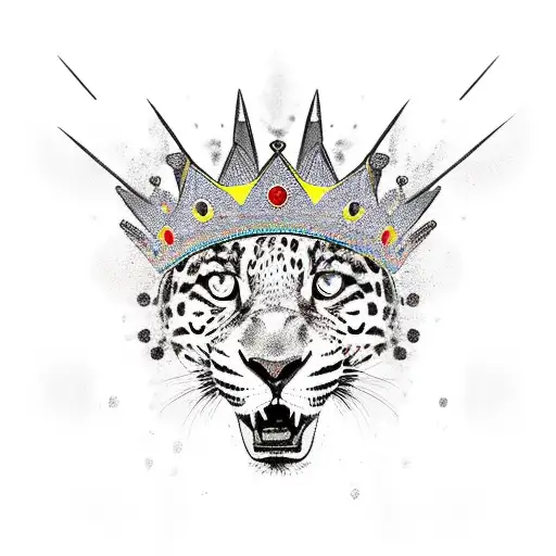Jaguar With Golden Crown Melting In Your Head