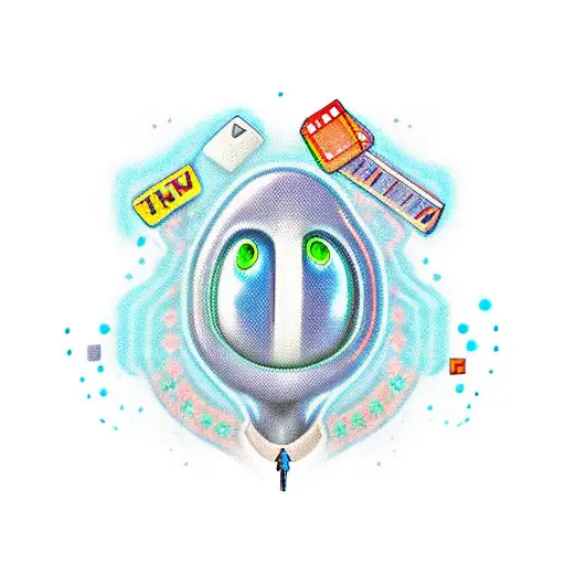 Blue Hearts Grey Alien