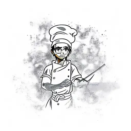 Blend Elements Of Anime And Mythology To Depict A Chef Cooking Up A Magical Potion