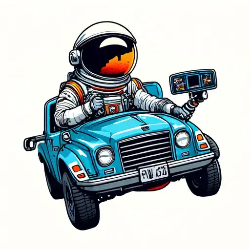 Astronaut In Car