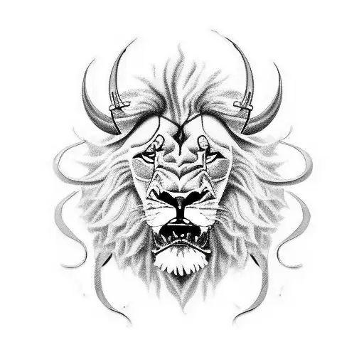 Lion Morphing Into Bull