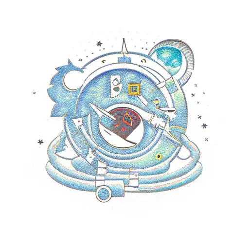 An Electrician's Toolbox With A Moon And Stars Motif