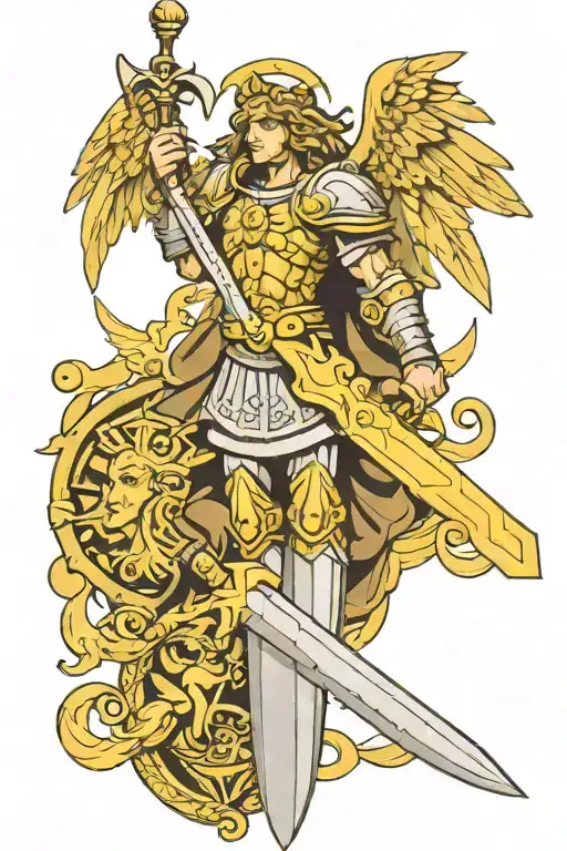 Saint Michael Sword And Sheild