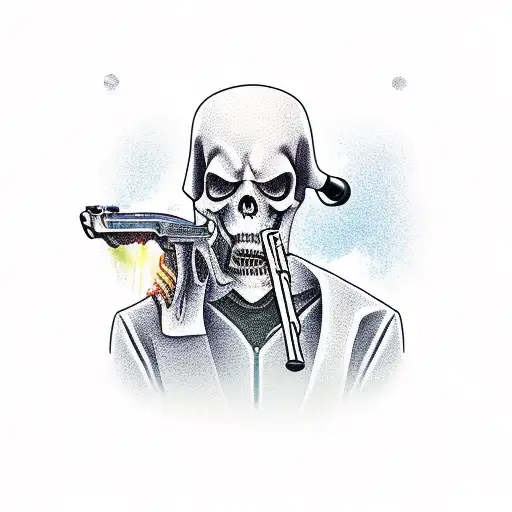 Grim Reaper With Revolver