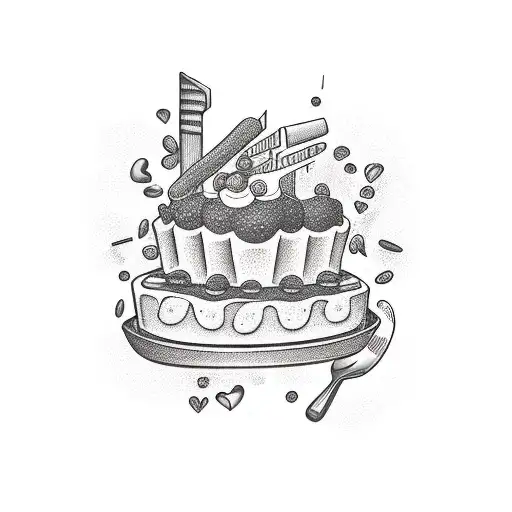 Made With Love In Words With Baking Equipment