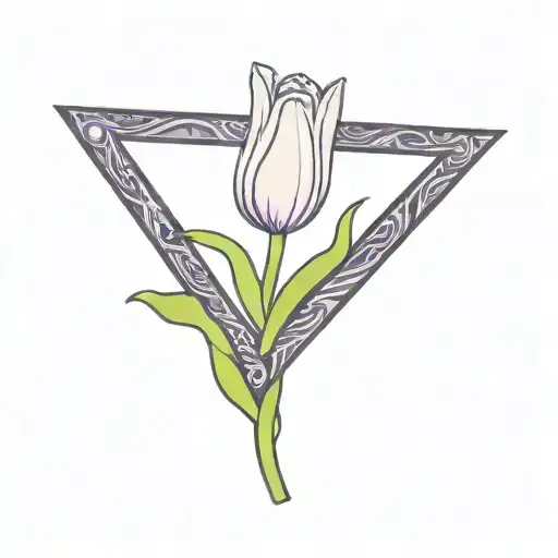 Purple Tulips With Neon