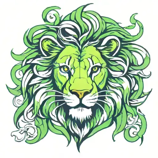 Lion With Green Eyes