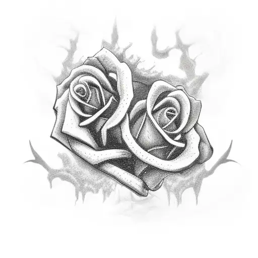 Death Skull Rose Knofe