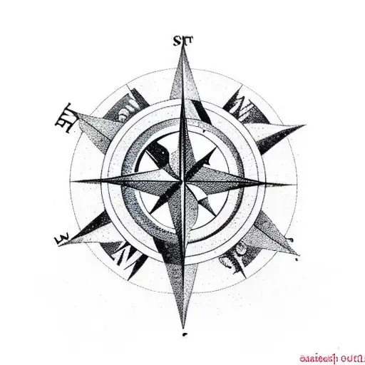Compass Rose Ying Yang