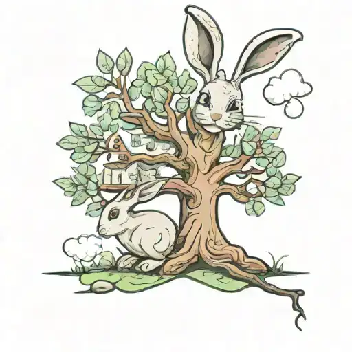 A Tree With A Bunny
